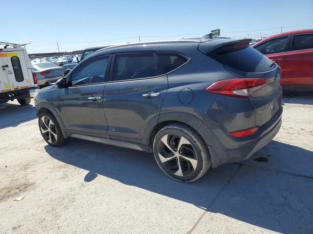2017 Hyundai Tucson VIN KM8J3CA25HU378957 Copart auction photo, side / front end damage thumbnail 2
