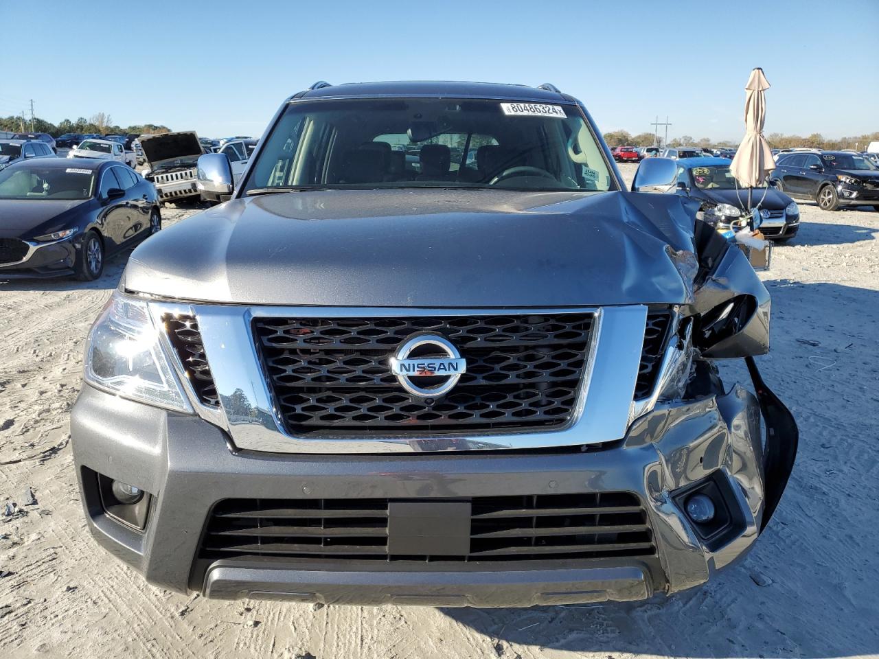 2017 Nissan Armada VIN JN8AY2ND9H9001017 Copart auction photo, front end damage thumbnail 5