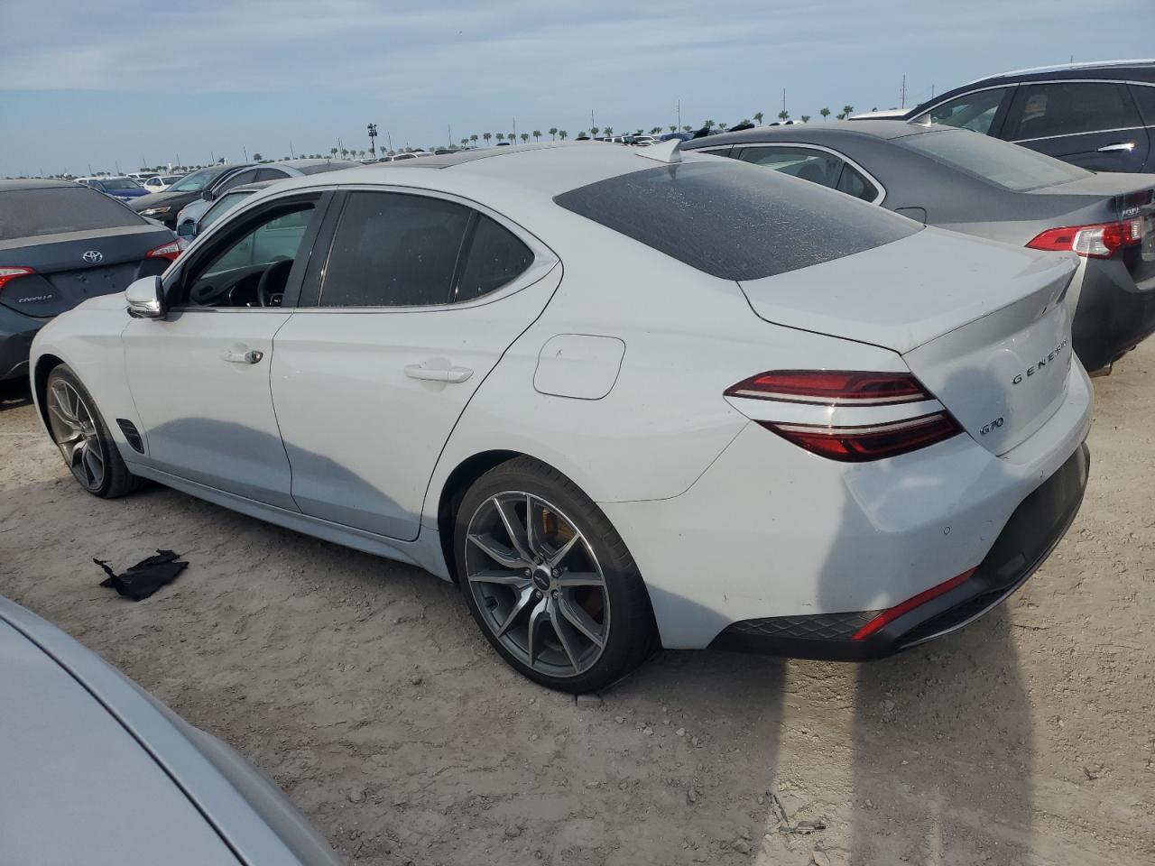 2022 Genesis G70 VIN KMTG34TA5NU092385 Copart auction photo, water/flood damage thumbnail 2