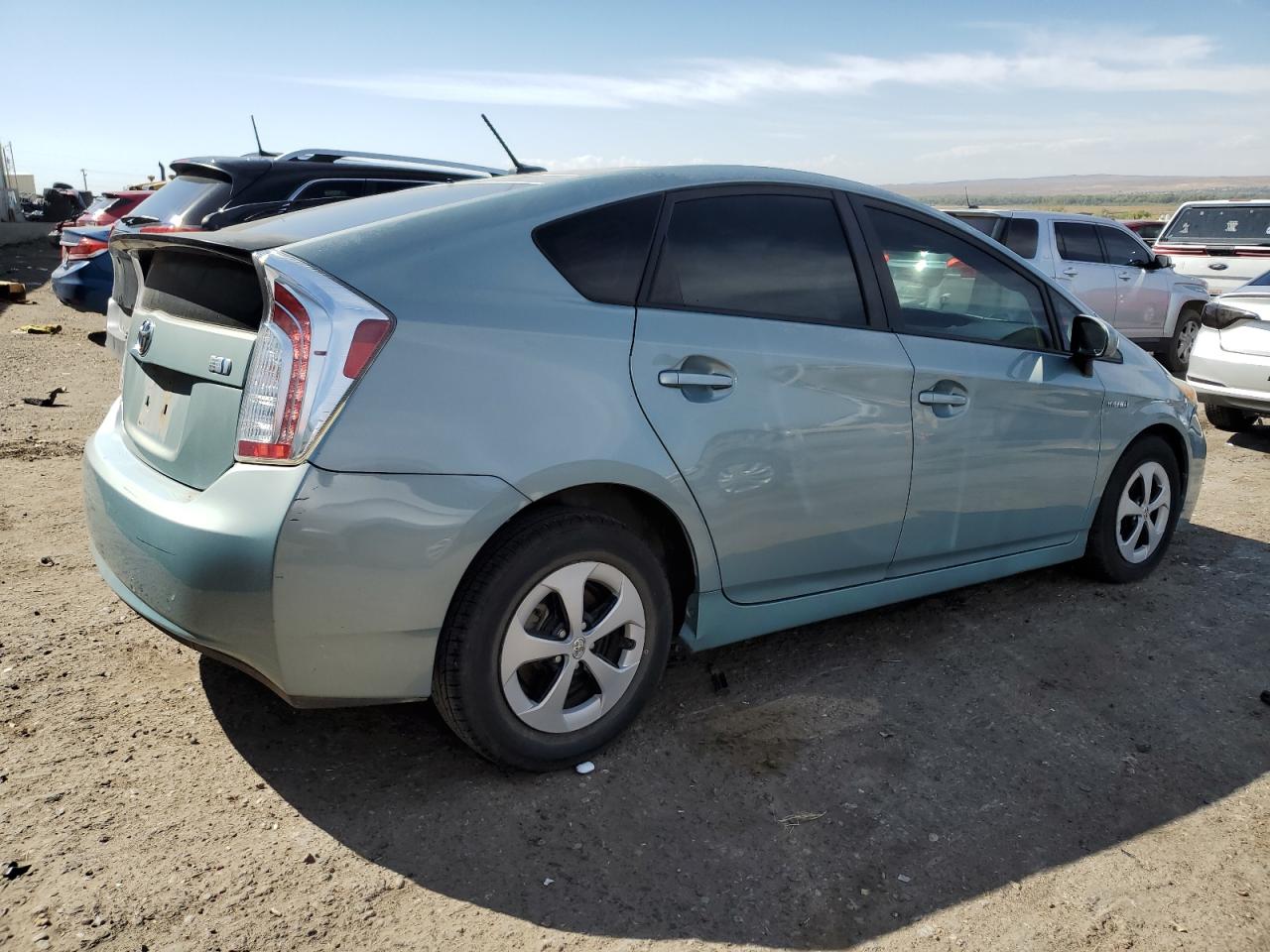 2014 Toyota Prius VIN JTDKN3DU8E1753754 Copart auction photo, side / front end damage thumbnail 3