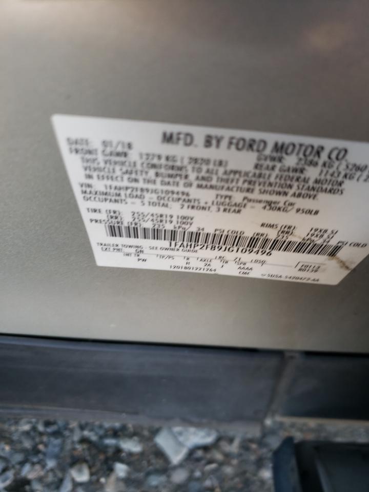 2018 Ford Taurus VIN 1FAHP2F89JG109496 Copart auction photo, front end damage thumbnail 14