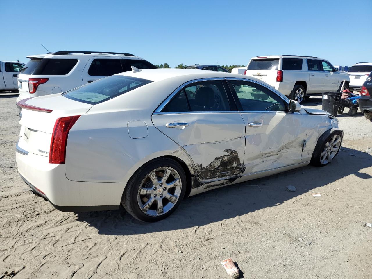 2013 Cadillac ATS VIN 1G6AA5RX6D0164750 Copart auction photo, side / front end damage thumbnail 3