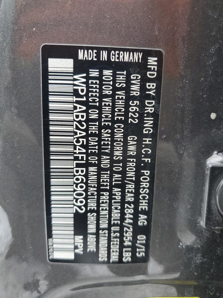 2015 Porsche Macan VIN WP1AB2A54FLB69092 Copart auction photo, side damage thumbnail 15