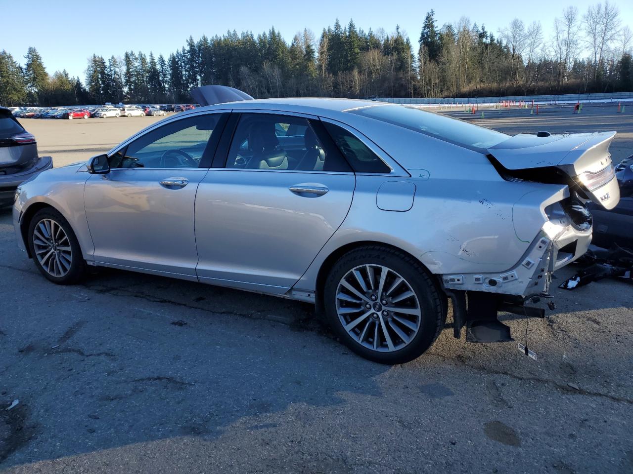 2018 Lincoln MKZ VIN 3LN6L5A94JR628152 Copart auction photo, rear end / side damage thumbnail 2