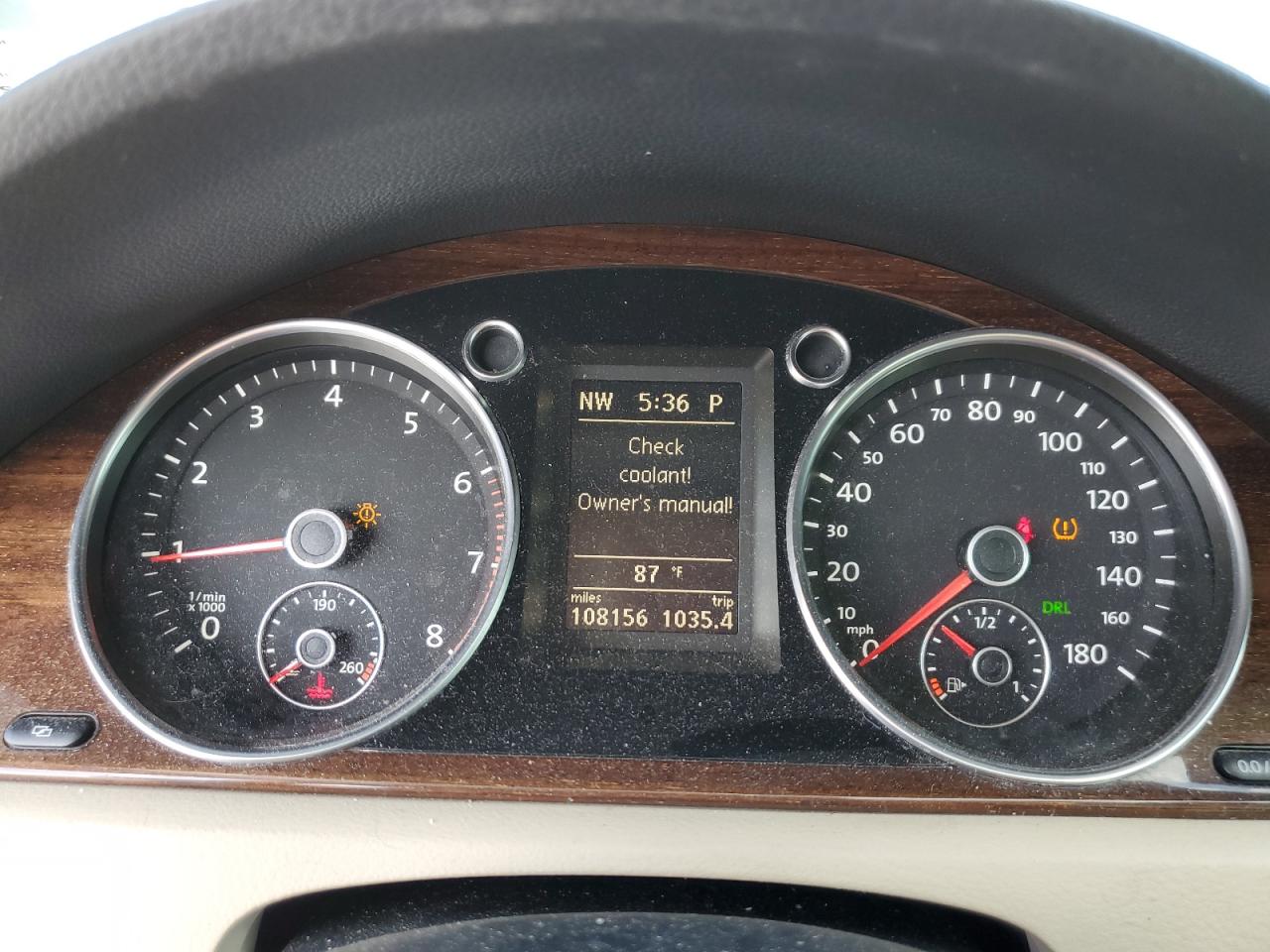 2012 Volkswagen Passat CC VIN WVWHN7ANXCE550689 Copart auction photo, minor dent/scratches damage thumbnail 9