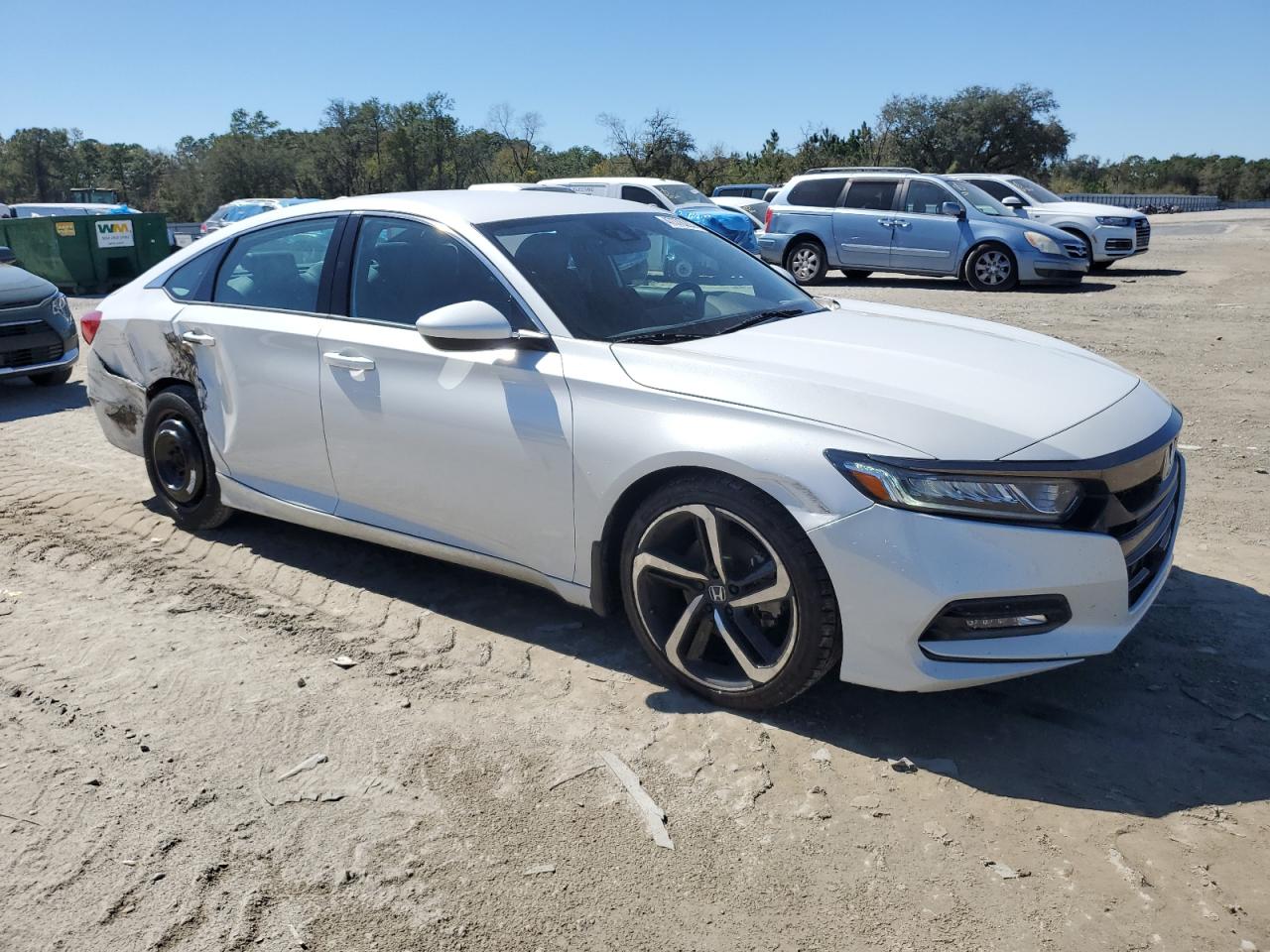 2019 Honda Accord VIN 1HGCV1F3XKA171438 Copart auction photo, rear end / side damage thumbnail 4