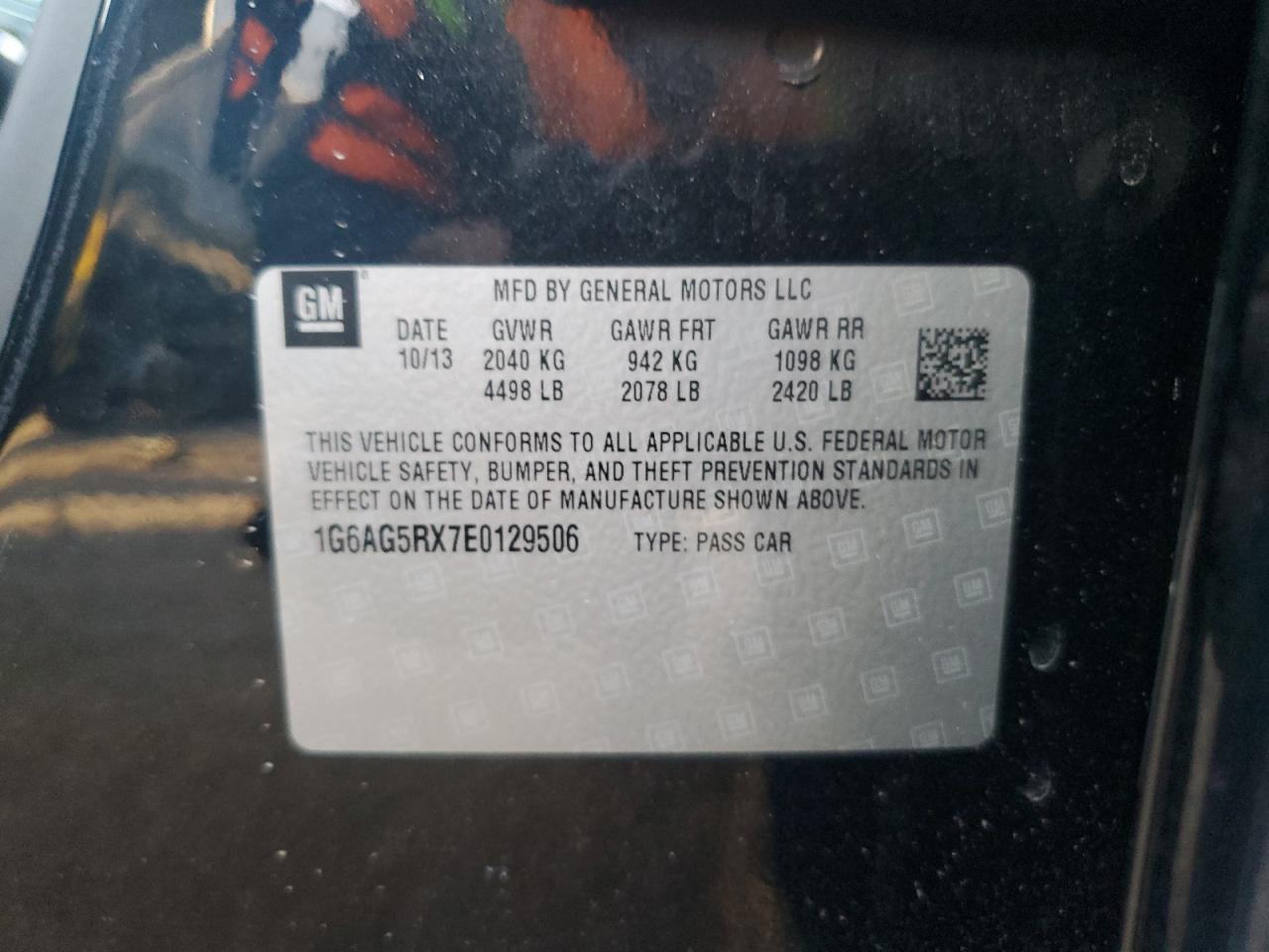2014 Cadillac ATS VIN 1G6AG5RX7E0129506 Copart auction photo, all over damage thumbnail 12