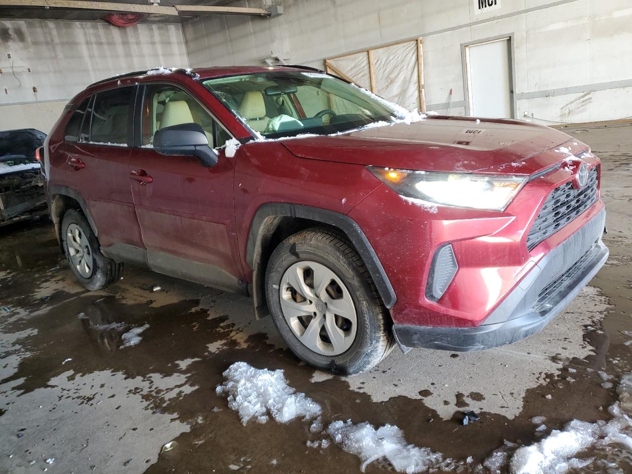 2019 Toyota RAV 4 VIN JTMF1RFV9KD046467 Copart auction photo, front end / side damage thumbnail 4