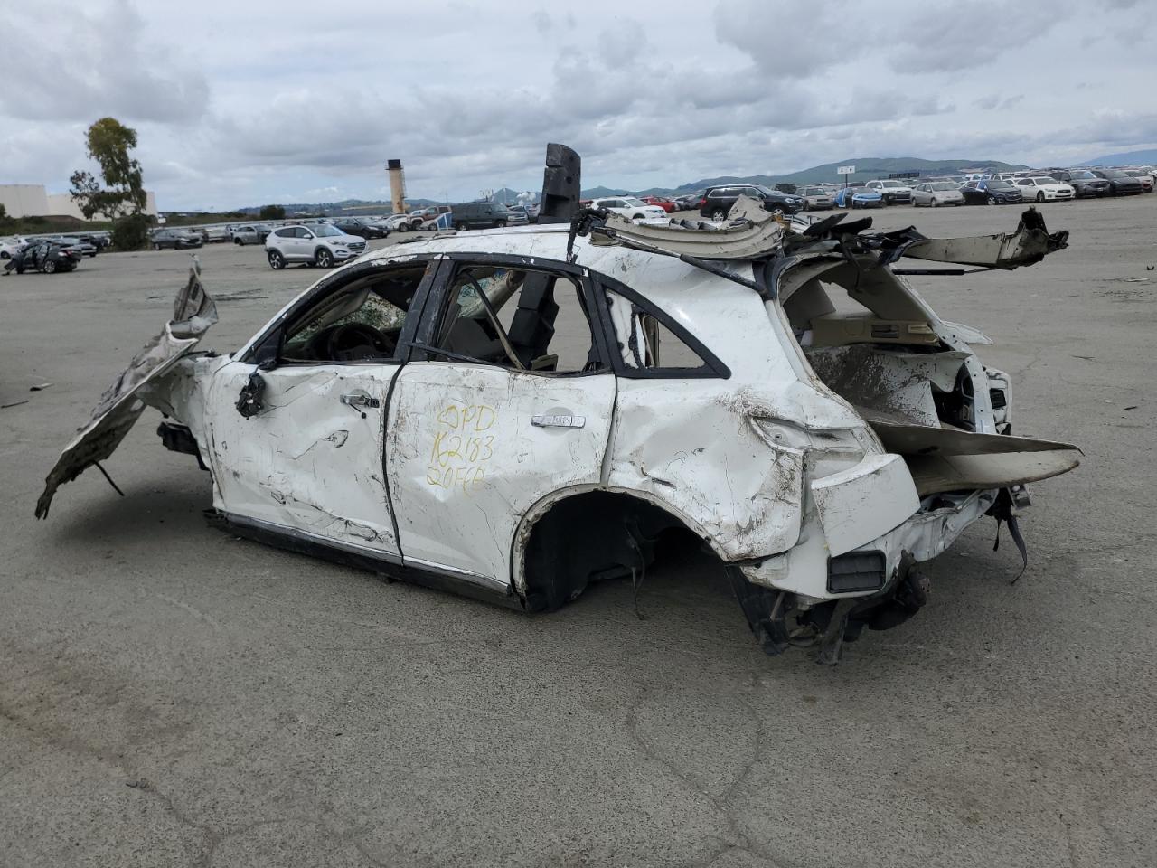 2007 Infiniti FX VIN JNRAS08U07X102759 Copart auction photo, stripped damage thumbnail 2