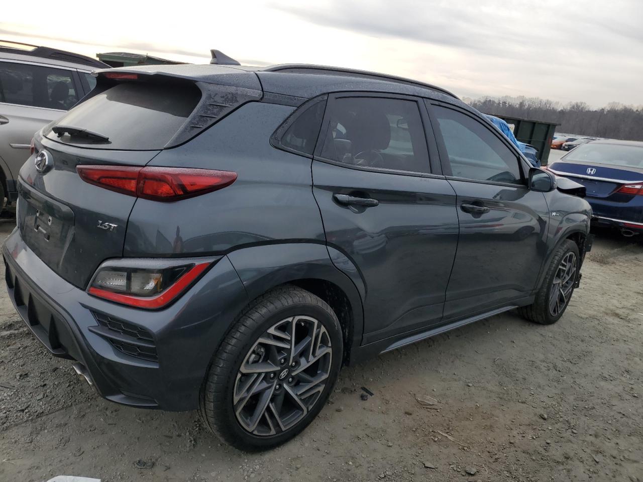 2022 Hyundai Kona VIN KM8K33A3XNU870134 Copart auction photo, front end damage thumbnail 3