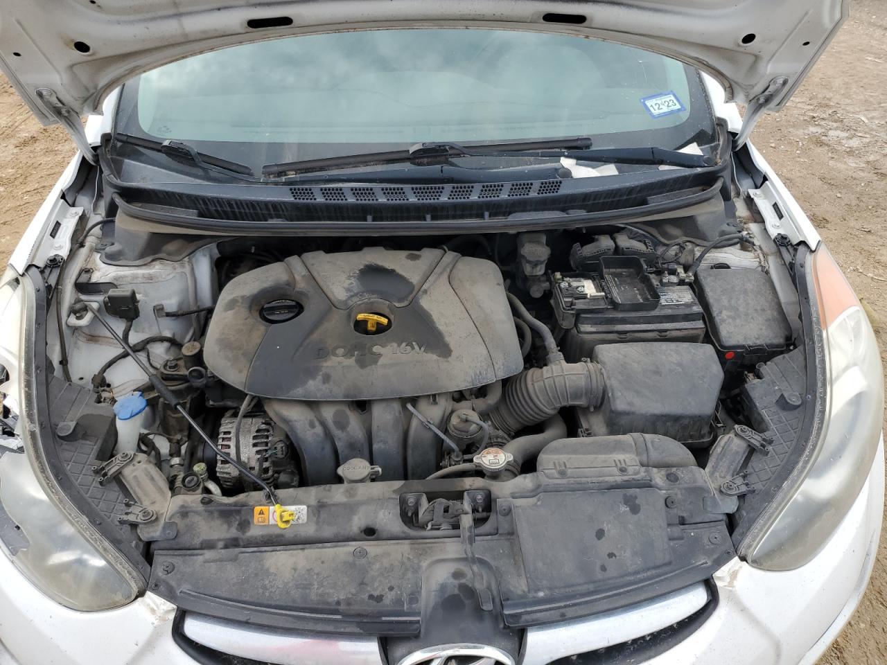 2013 Hyundai Elantra VIN 5NPDH4AE3DH451122 Copart auction photo, front end / minor dent/scratches damage thumbnail 11