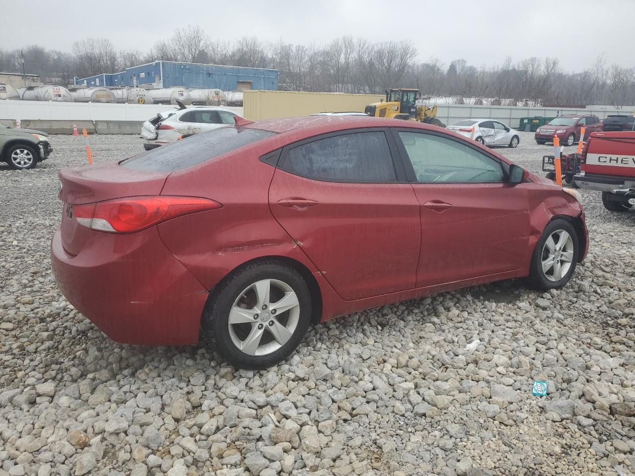 2012 Hyundai Elantra VIN KMHDH4AE1CU218114 Copart auction photo, front end / rear end damage thumbnail 3