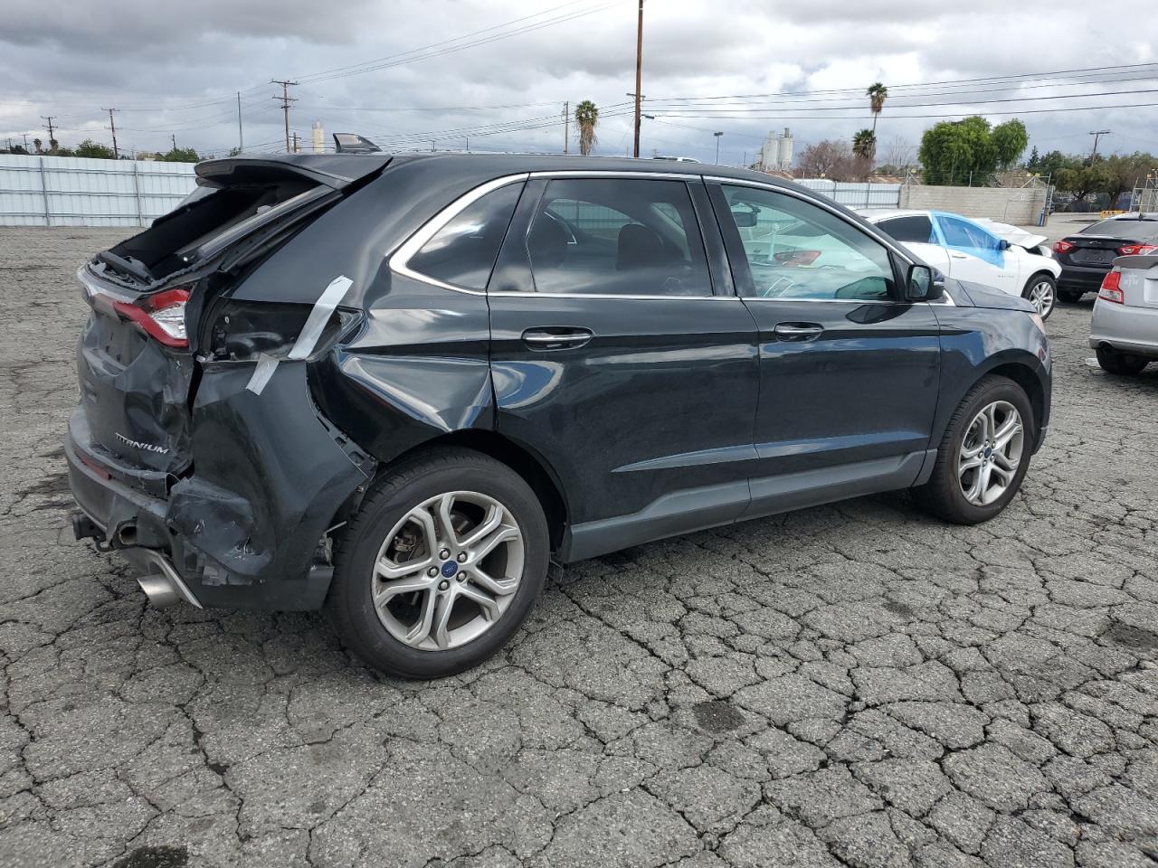 2015 Ford Edge VIN 2FMTK3K89FBC39979 Copart auction photo, rear end damage thumbnail 3
