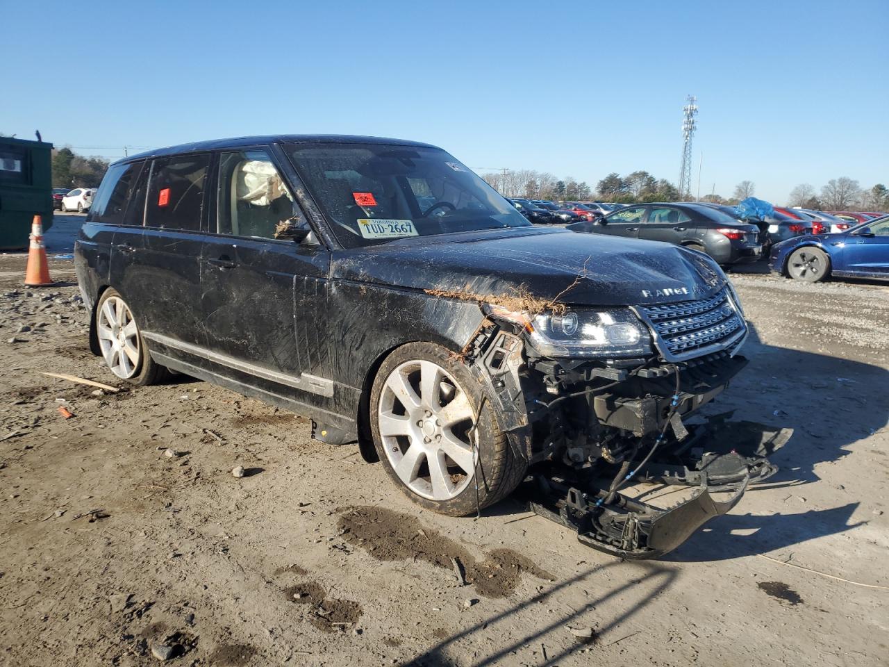 2015 Land Rover Range Rover VIN SALGS3TF2FA218690 Copart auction photo, front end / minor dent/scratches damage thumbnail 4