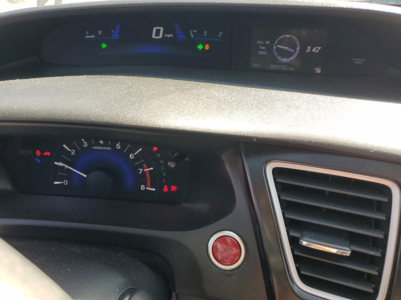2014 Honda Civic VIN 19XFB2F92EE048670 Copart auction photo, front end / side damage thumbnail 9