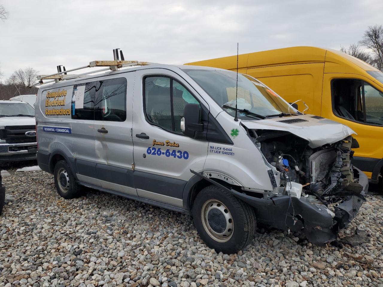 2016 Ford Transit VIN 1FTYE1ZM5GKA96349 Copart auction photo, front end / side damage thumbnail 4