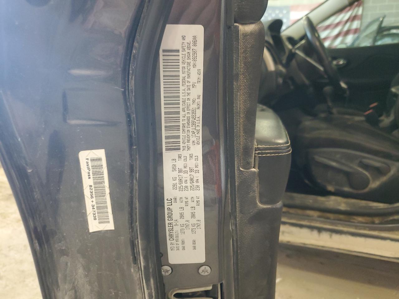 2015 Jeep Grand Cherokee VIN 1C4PJLCB5FW553551 Copart auction photo, front end damage thumbnail 13