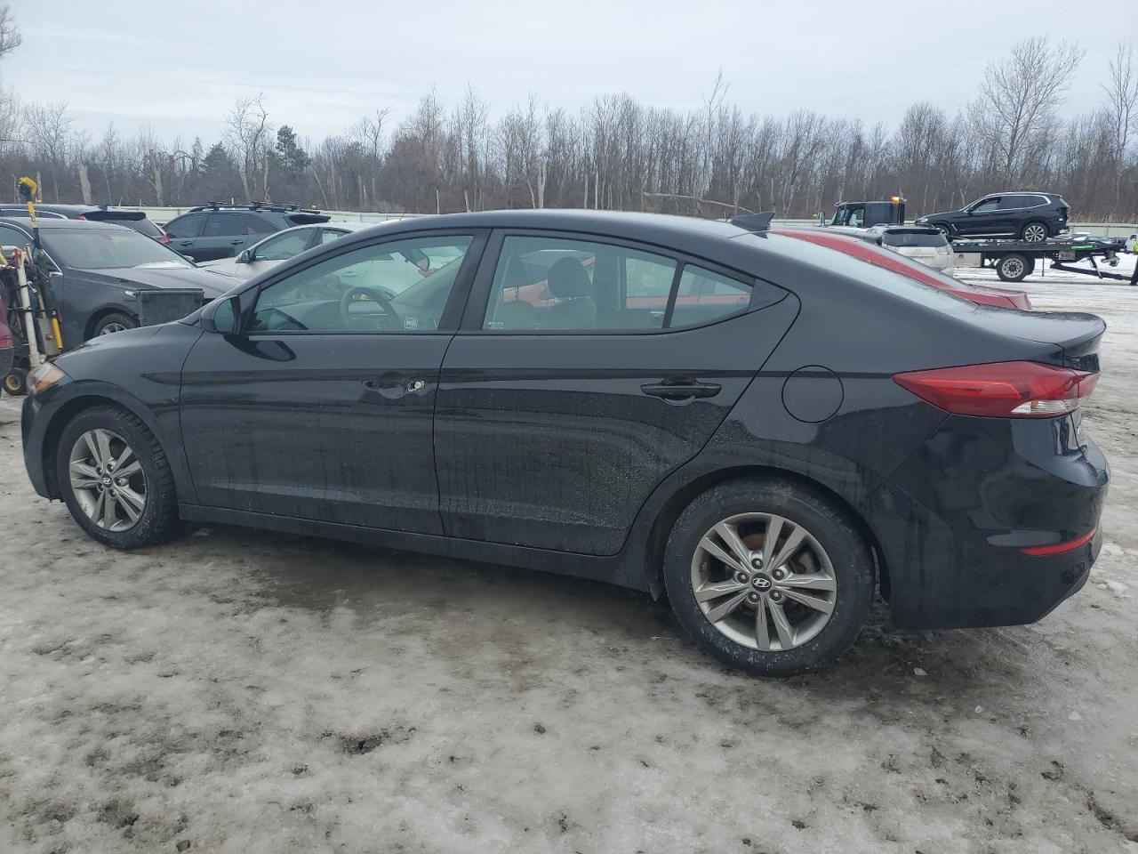 2018 Hyundai Elantra VIN KMHD84LF3JU466027 Copart auction photo, vandalism damage thumbnail 2