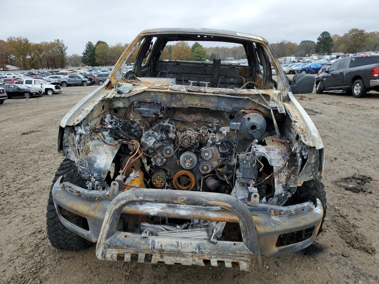 2005 Ford F-150 VIN 1FTPW14575KC37184 Copart auction photo, burn damage thumbnail 5