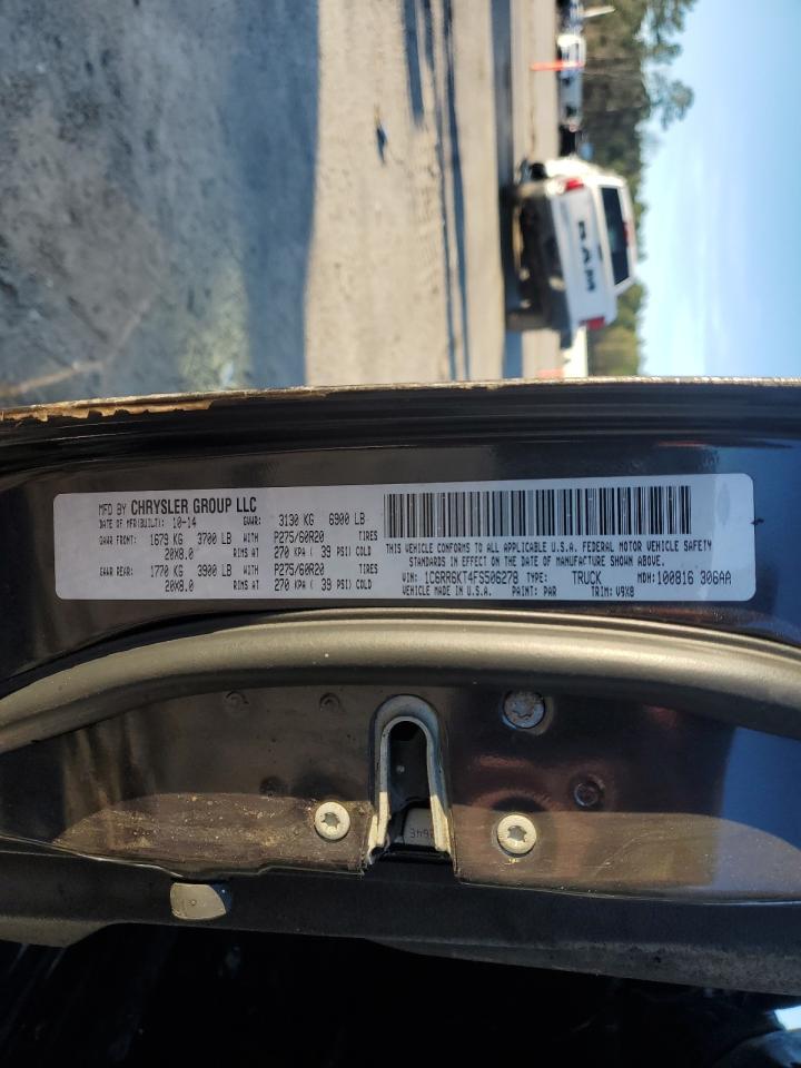 2015 RAM 1500 VIN 1C6RR6KT4FS506278 Copart auction photo, burn - engine / burn - interior damage thumbnail 14