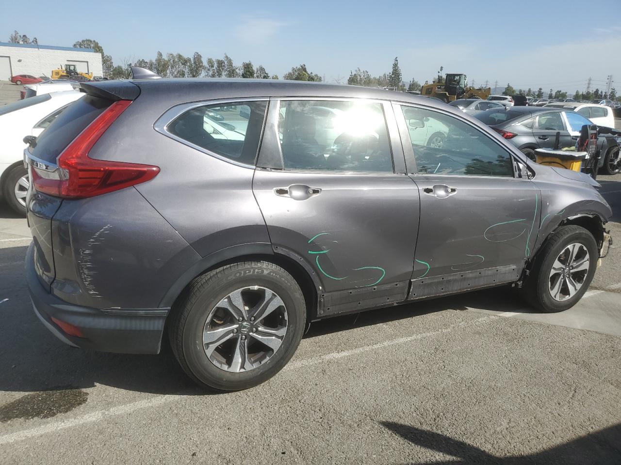 2017 Honda CR-V VIN 7FARW5H31HE005341 Copart auction photo, front end / side damage thumbnail 3