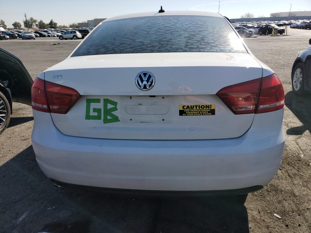 2014 Volkswagen Passat VIN 1VWBP7A32EC014345 Copart auction photo, side damage thumbnail 6