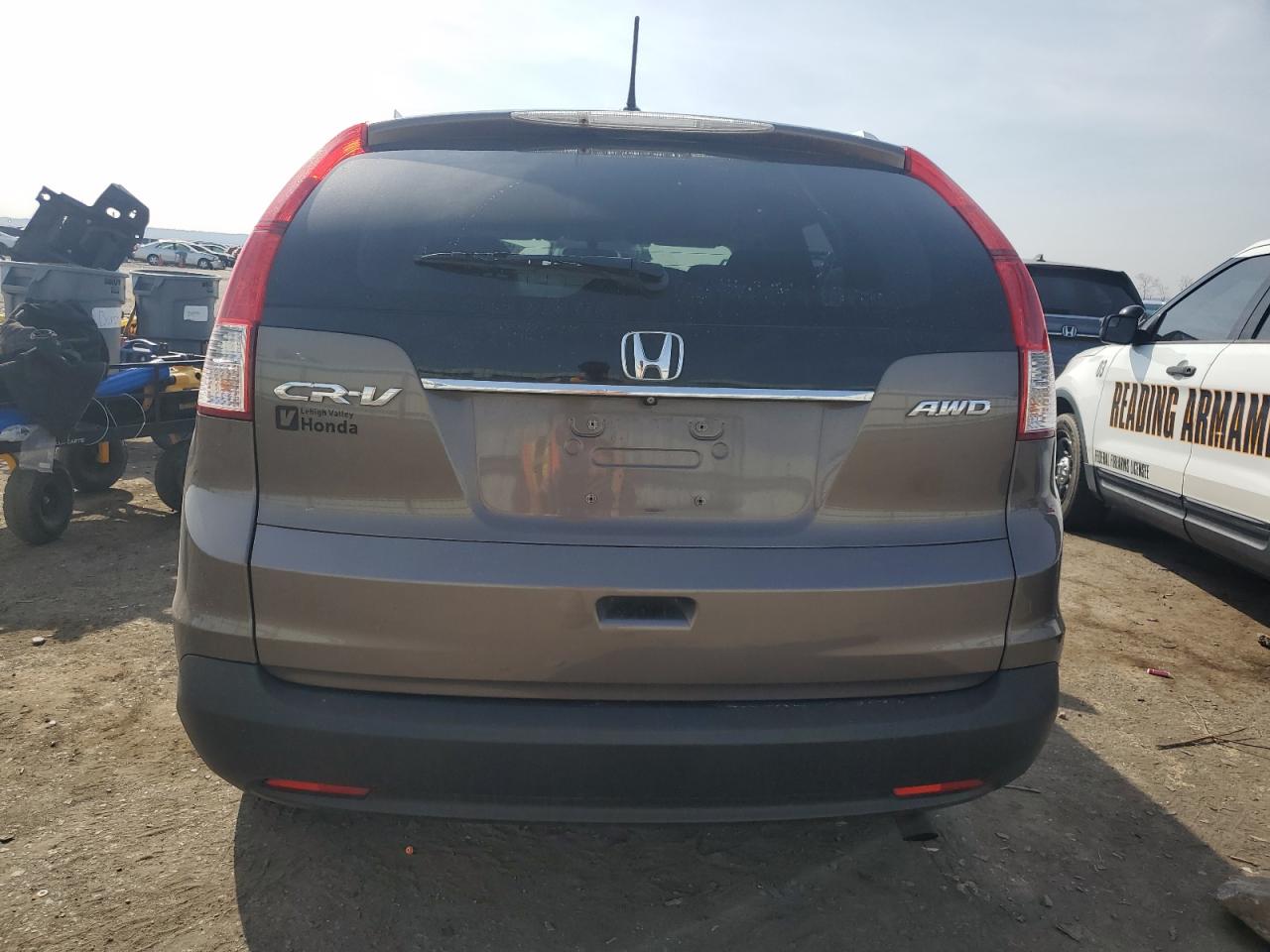 2014 Honda CR-V VIN 2HKRM4H72EH719667 Copart auction photo, front end / side damage thumbnail 6
