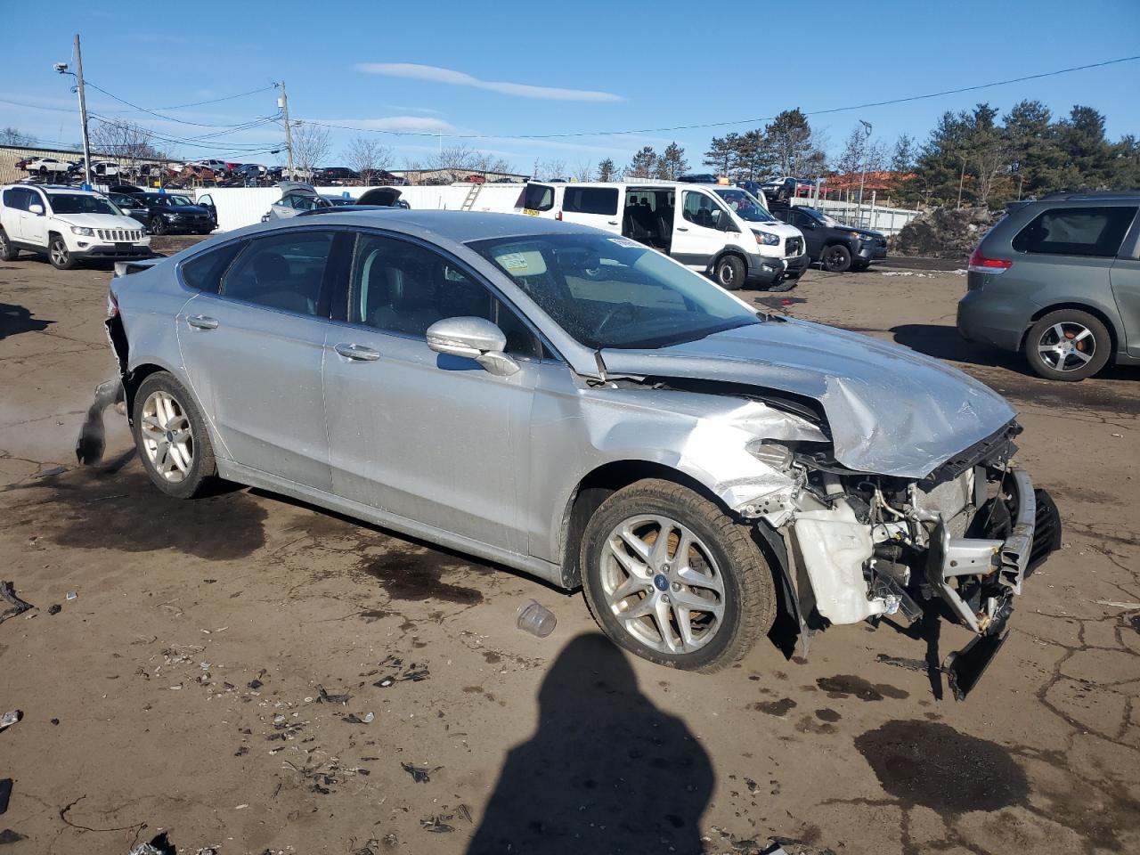 2013 Ford Fusion VIN 3FA6P0HR8DR115613 Copart auction photo, front end / rear end damage thumbnail 4