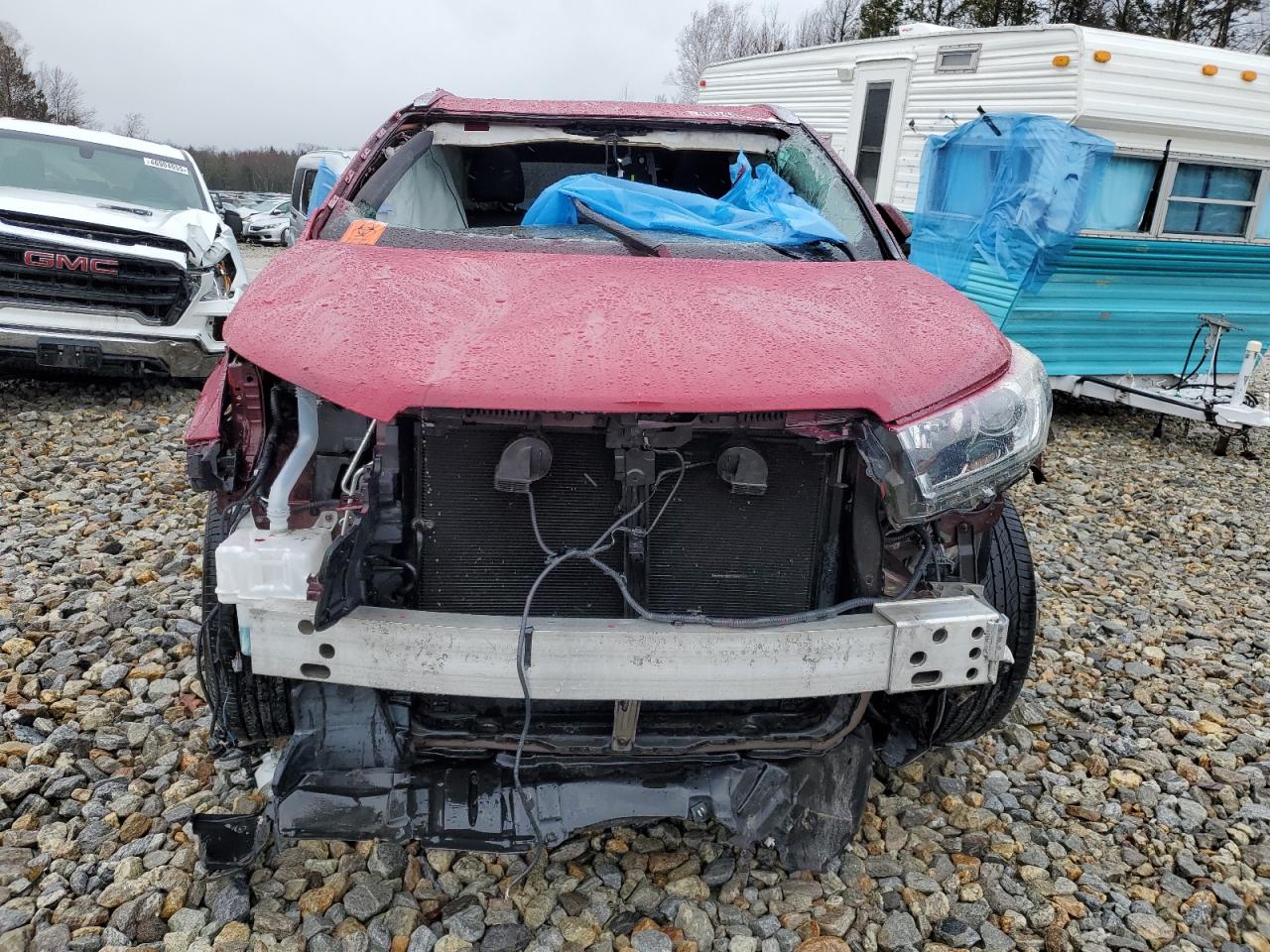 2017 Toyota Highlander VIN 5TDDZRFHXHS471879 Copart auction photo, front end / side damage thumbnail 5
