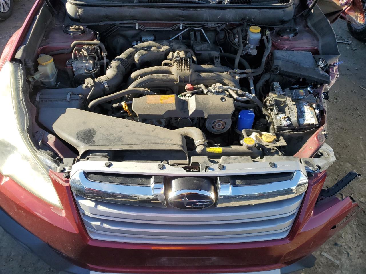 2013 Subaru Outback VIN 4S4BRBKC1D3241860 Copart auction photo, front end / side damage thumbnail 11