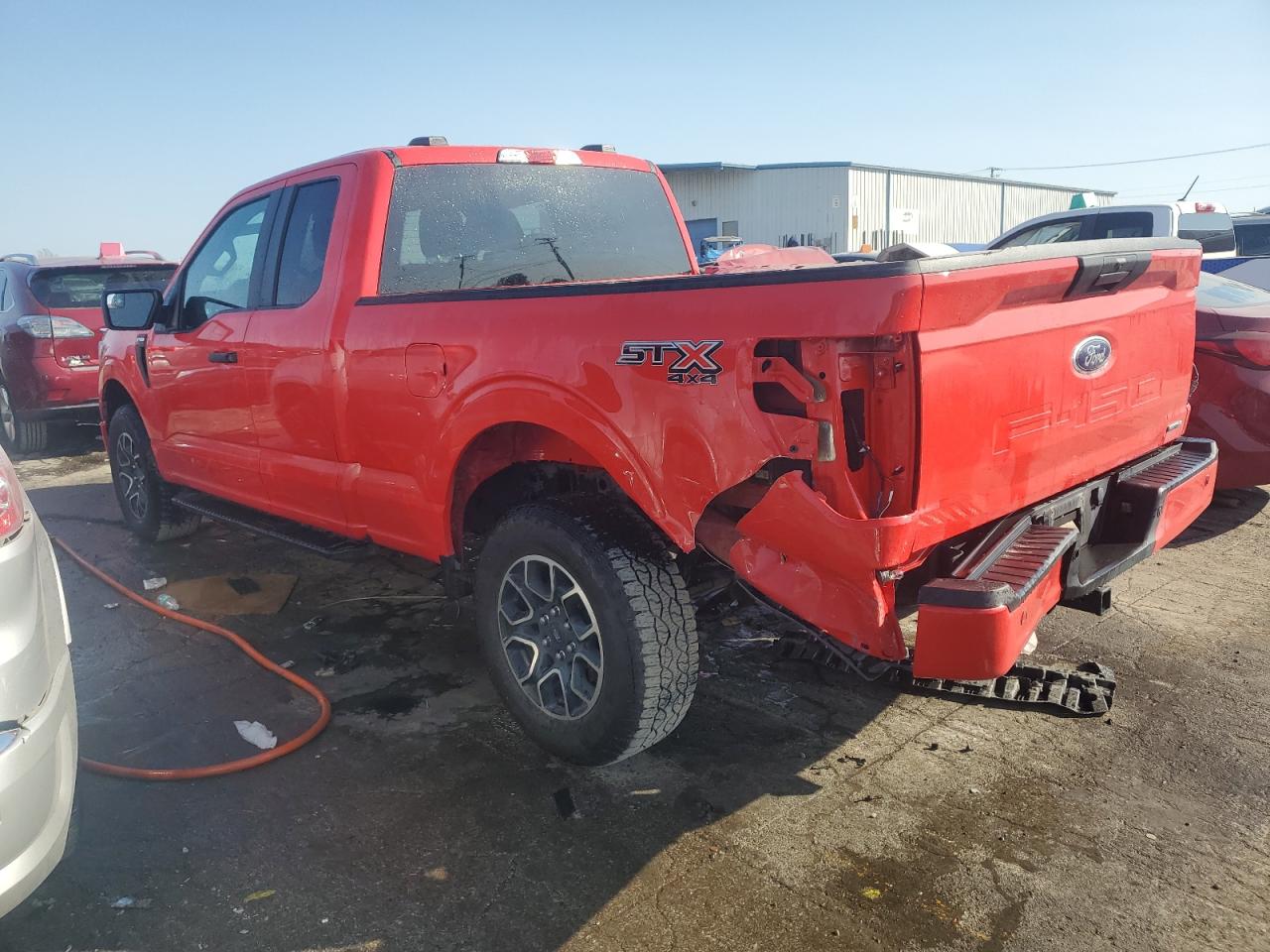 2022 Ford F-150 VIN 1FTEX1EPXNKE73736 Copart auction photo, side / rear end damage thumbnail 2