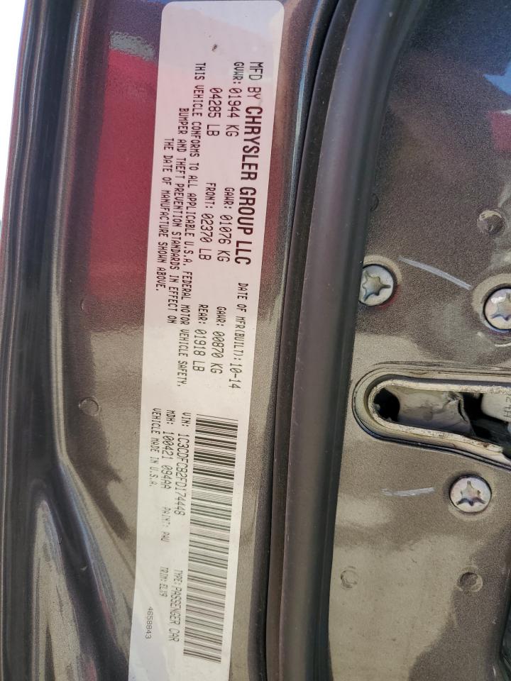 2015 Dodge Dart VIN 1C3CDFCB2FD174448 Copart auction photo, front end damage thumbnail 12