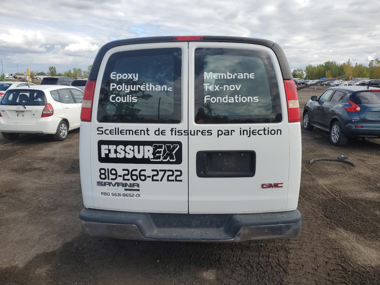 2013 GMC Savana VIN 1GTW7GBA9D1166148 Copart auction photo, side damage thumbnail 6