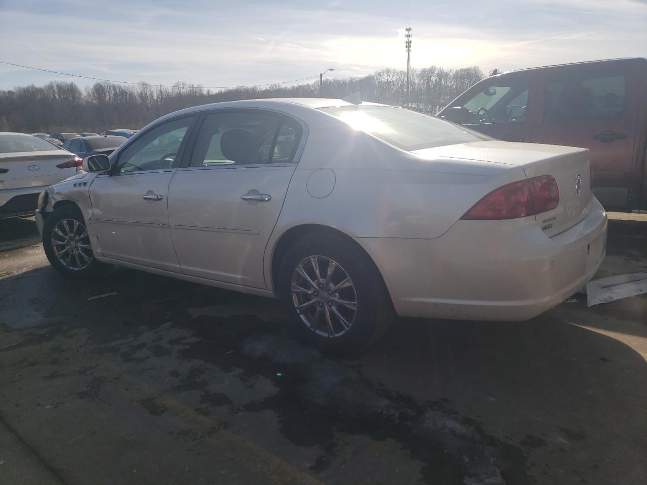 2009 Buick Lucerne VIN 1G4HD57M19U130447 Copart auction photo, front end / side damage thumbnail 3