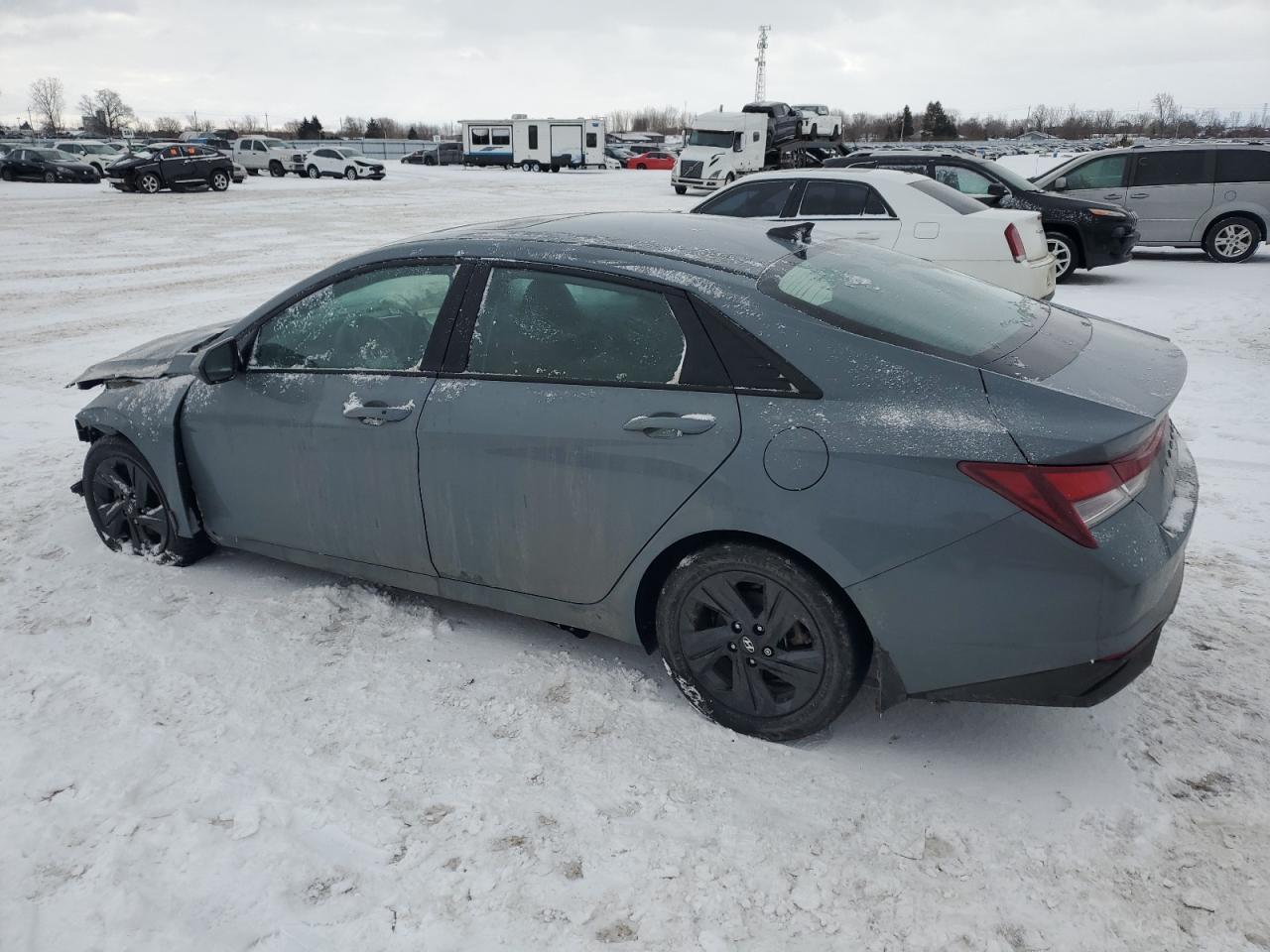 2021 Hyundai Elantra VIN KMHLM4AG5MU105020 Copart auction photo, front end / top/roof damage thumbnail 2
