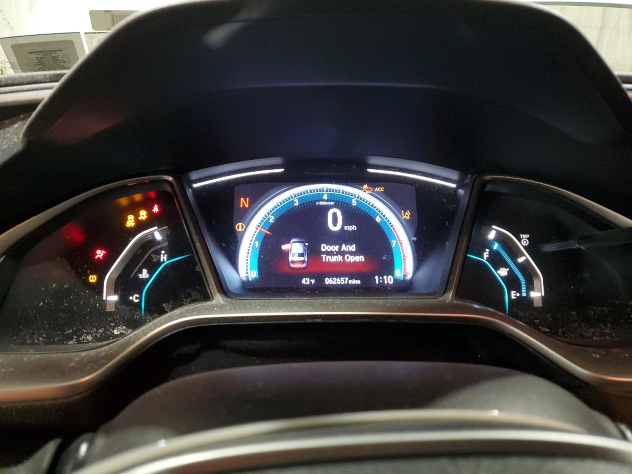 2019 Honda Civic VIN 19XFC1F36KE202666 Copart auction photo, rear end damage thumbnail 9