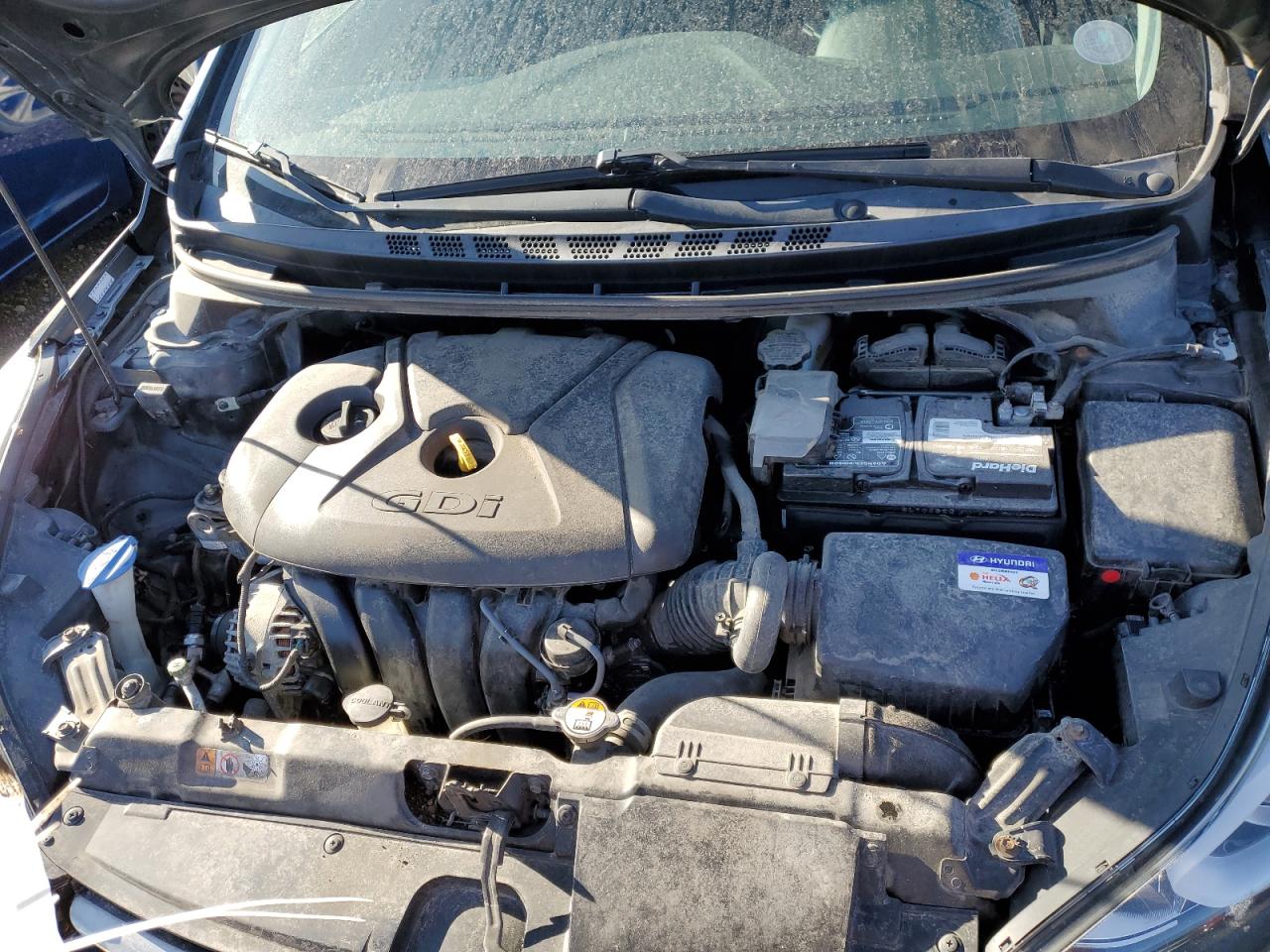 2016 Hyundai Elantra VIN KMHDH4AH0GU523068 Copart auction photo, front end / side damage thumbnail 11