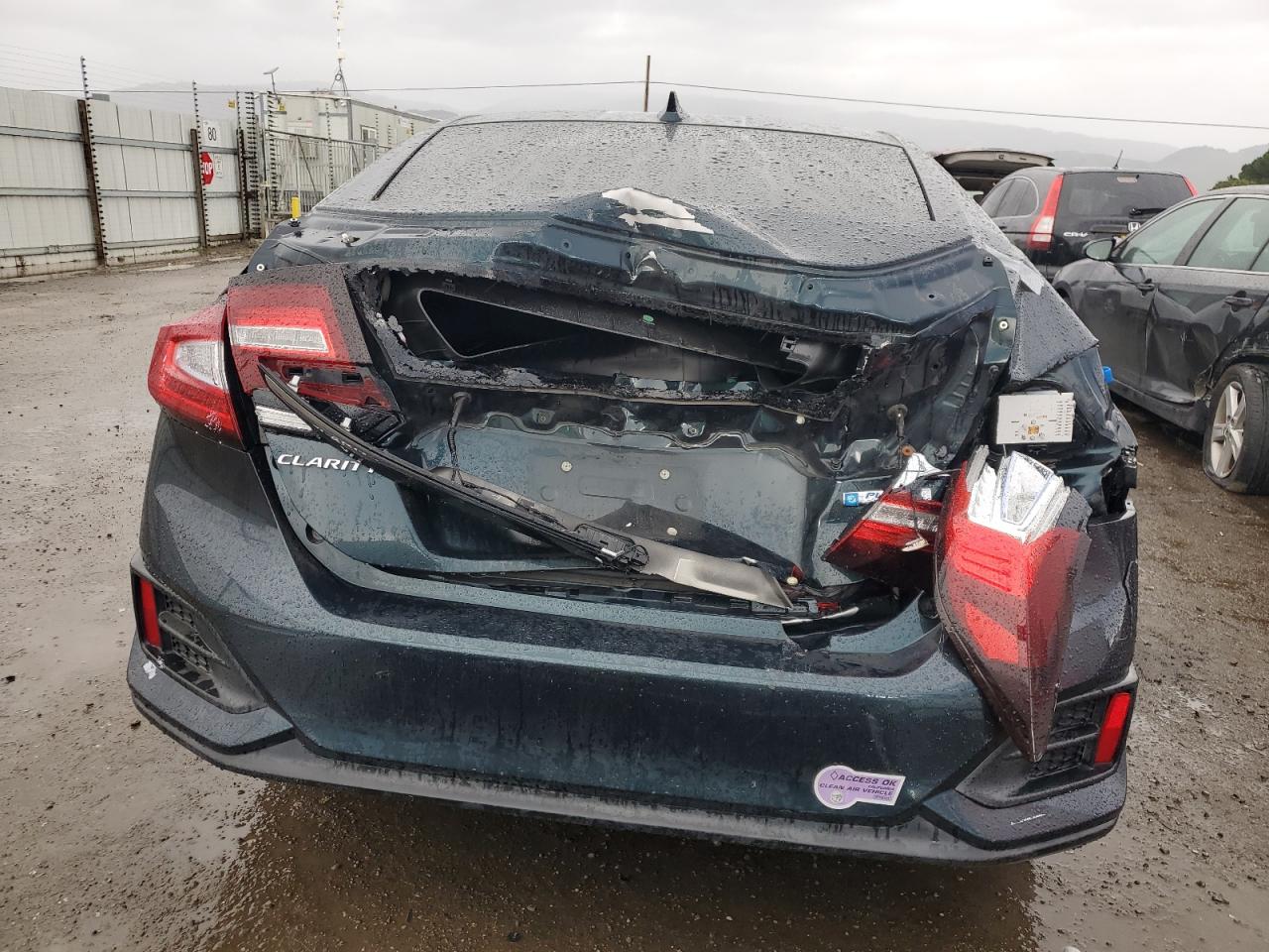 2018 Honda Clarity VIN JHMZC5F17JC022068 Copart auction photo, rear end damage thumbnail 6