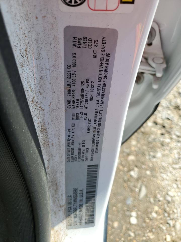 2021 RAM 1500 VIN 1C6SRFLT1MN558592 Copart auction photo, front end / all over damage thumbnail 13