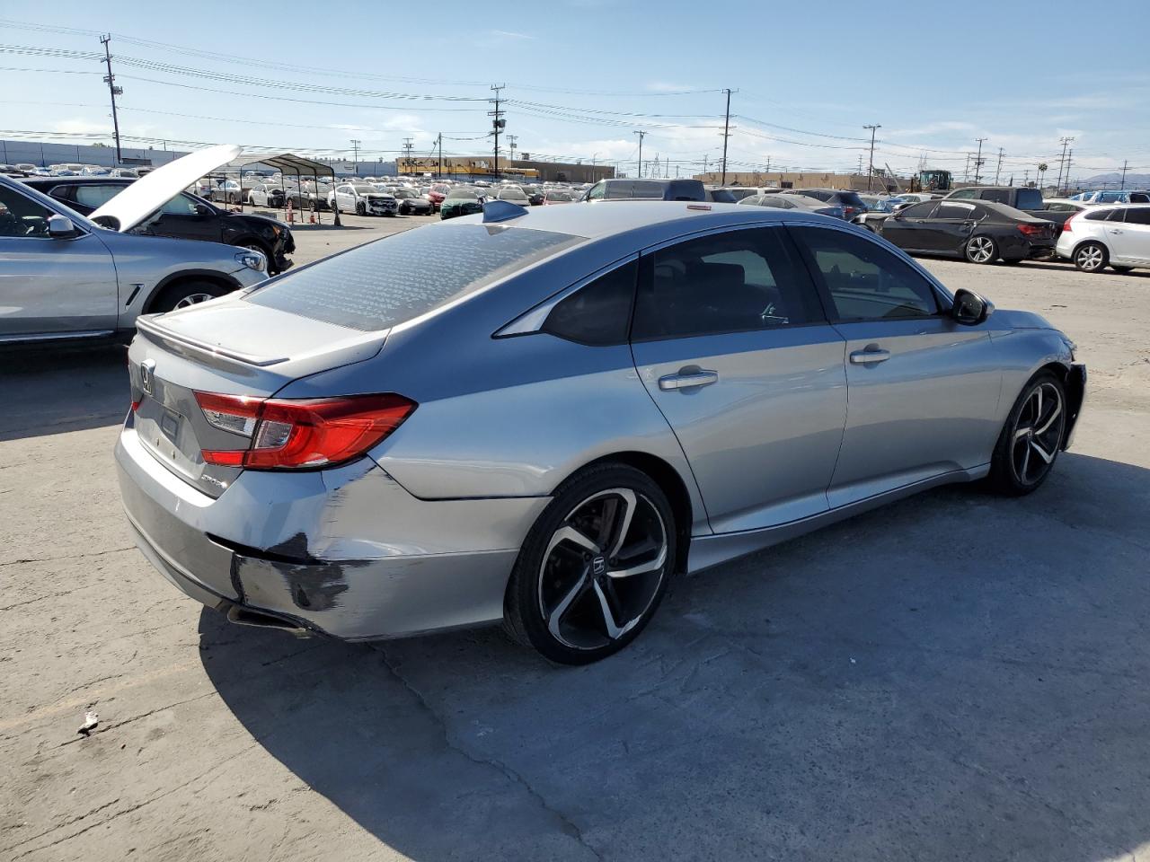 2020 Honda Accord VIN 1HGCV1F3XLA071244 Copart auction photo, front end / rear end damage thumbnail 3