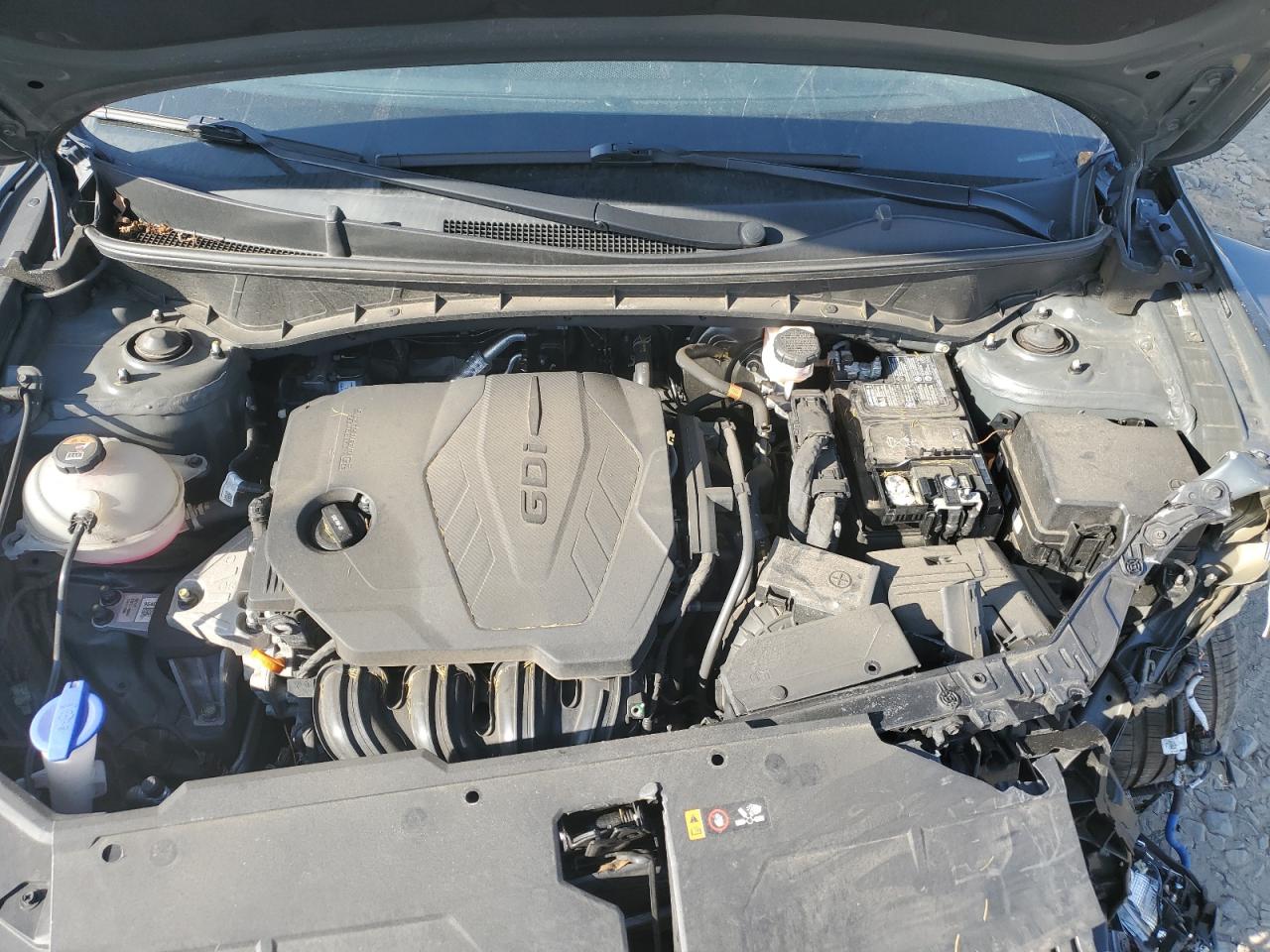 2022 Hyundai Tucson VIN 5NMJECAE2NH055381 Copart auction photo, front end / side damage thumbnail 12