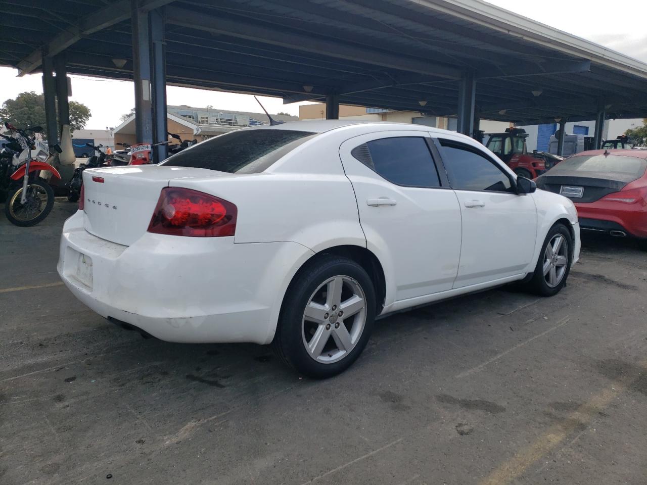 2013 Dodge Avenger VIN 1C3CDZAB0DN645265 Copart auction photo, burn - engine damage thumbnail 3