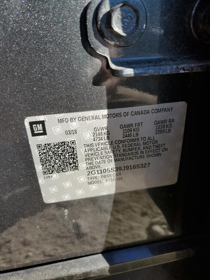 2018 Chevrolet Impala VIN 2G1105S39J9165327 Copart auction photo, front end / undercarriage damage thumbnail 15