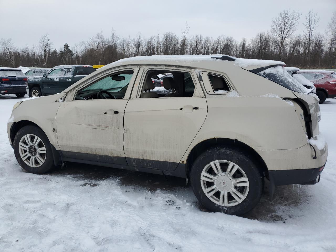 2012 Cadillac SRX VIN 3GYFNAE34CS522867 Copart auction photo, side / rear end damage thumbnail 2