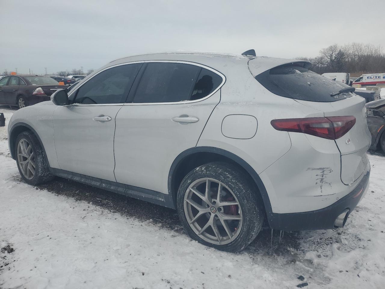 2018 Alfa Romeo Stelvio VIN ZASFAKAN7J7B86925 Copart auction photo, vandalism / side damage thumbnail 2