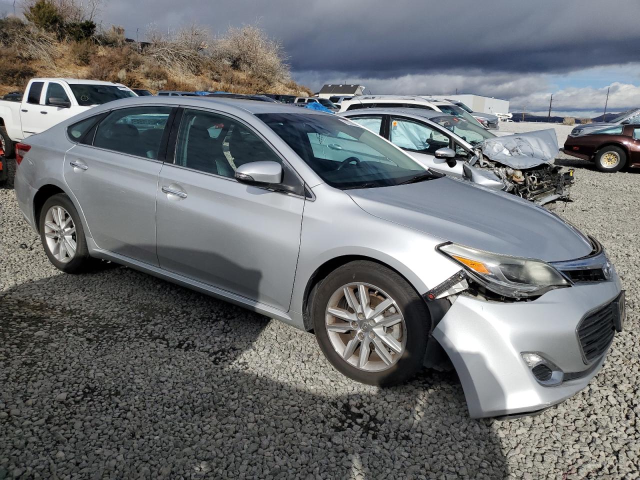 2014 Toyota Avalon VIN 4T1BK1EB3EU093353 Copart auction photo, side / front end damage thumbnail 4