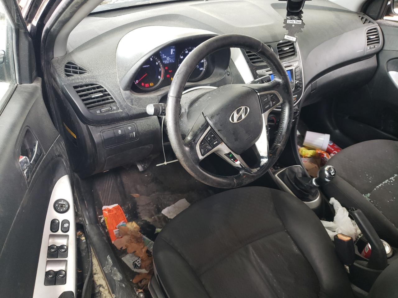 2014 Hyundai Accent VIN KMHCU5AE5EU149668 Copart auction photo, front end / side damage thumbnail 8
