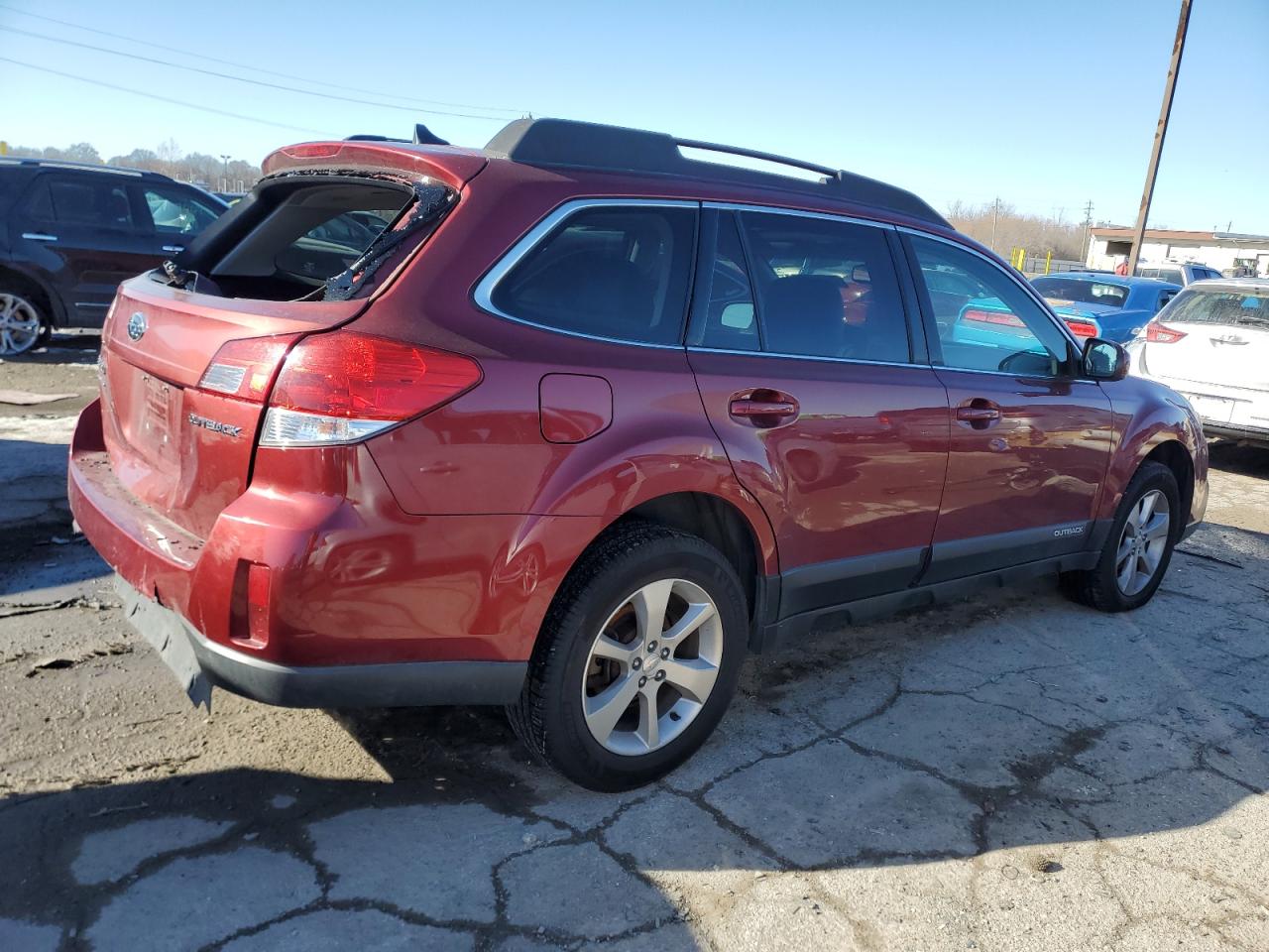 2014 Subaru Outback VIN 4S4BRCLC3E3266281 Copart auction photo, rear end / minor dent/scratches damage thumbnail 3