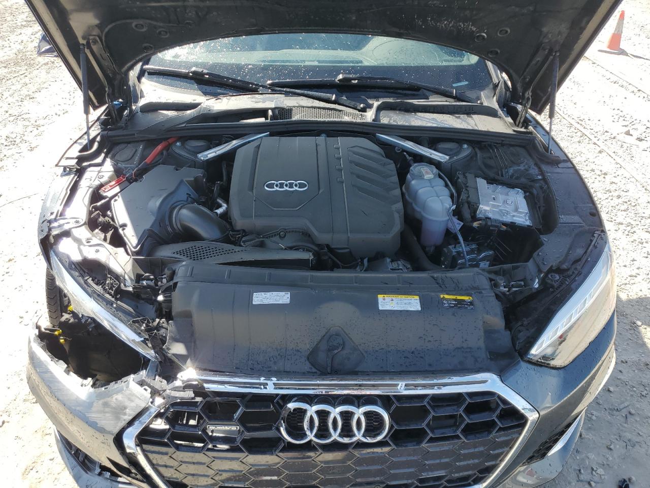 2023 Audi A5 VIN WAUFACF57PA012031 Copart auction photo, front end / side damage thumbnail 11