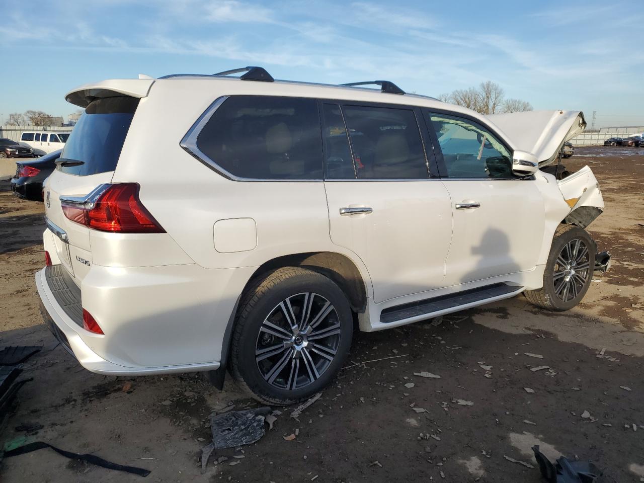 2020 Lexus LX VIN JTJDY7AX0L4327331 Copart auction photo, front end damage thumbnail 3